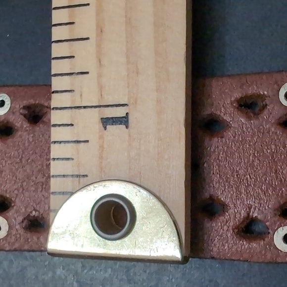 Women's Brown Brazilian Leather Western Style Belt with Punched Hole Design. - Picture 6 of 9